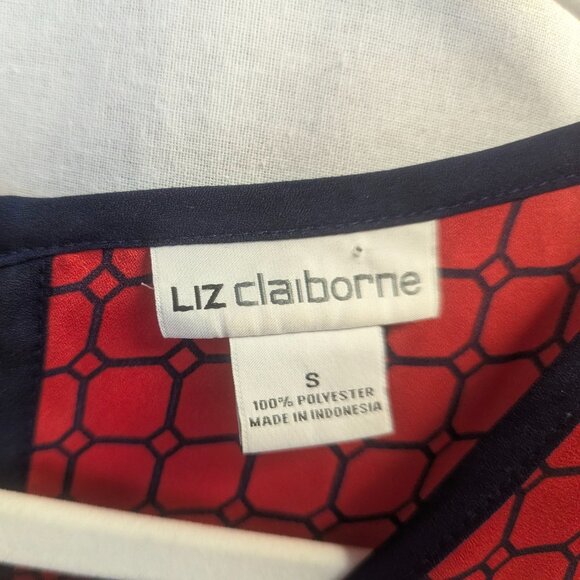 Liz Claiborne Size Small Tank in Red and Navy - Picture 2 of 11